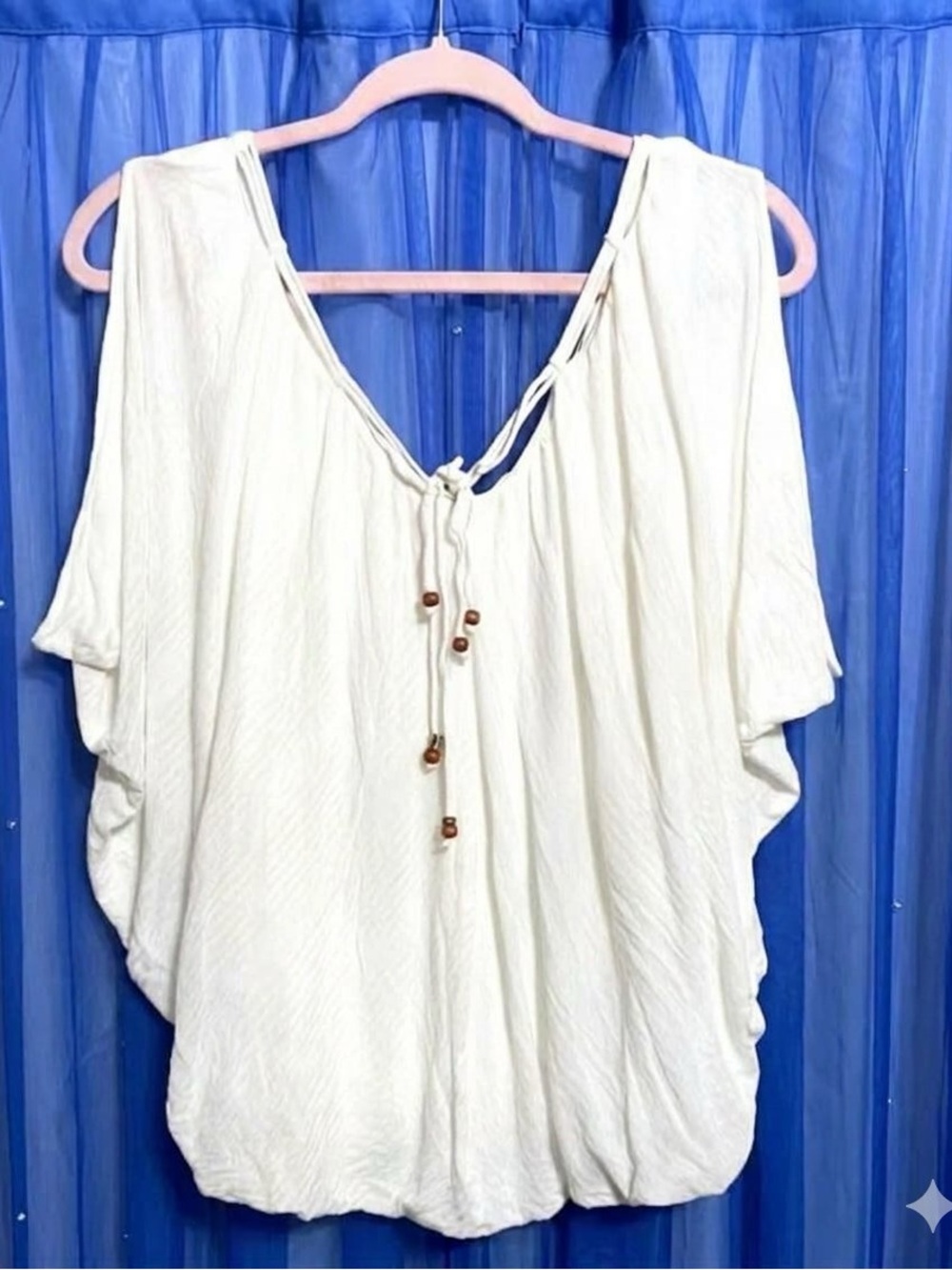 Guess Tie-Front Flutter Sleeveless Top